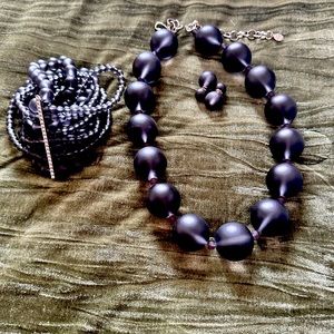 Sassy Jones Black Dina necklace, bracelet, and earrings